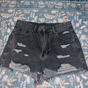 Womens, shein, black jean shorts, size- 2